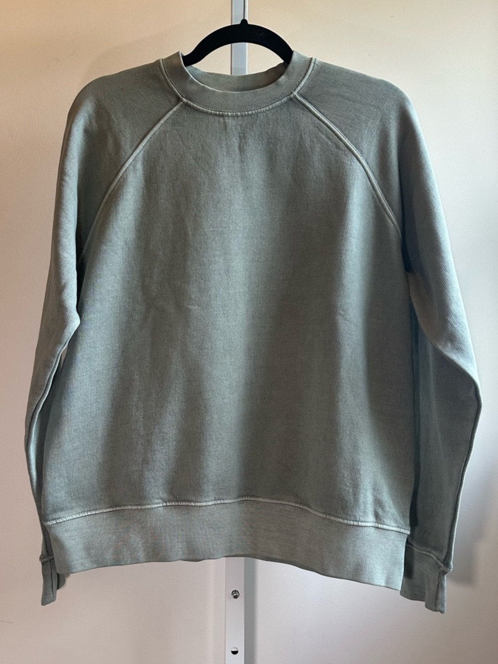 Mate the Label Organic Fleece Raglan Oversized Sweatshirt Forest Green S NWT